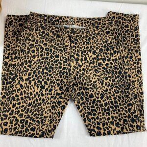 Womens a.n.a Leopard Skinny Stretch Jeans Brown‎ Black 4